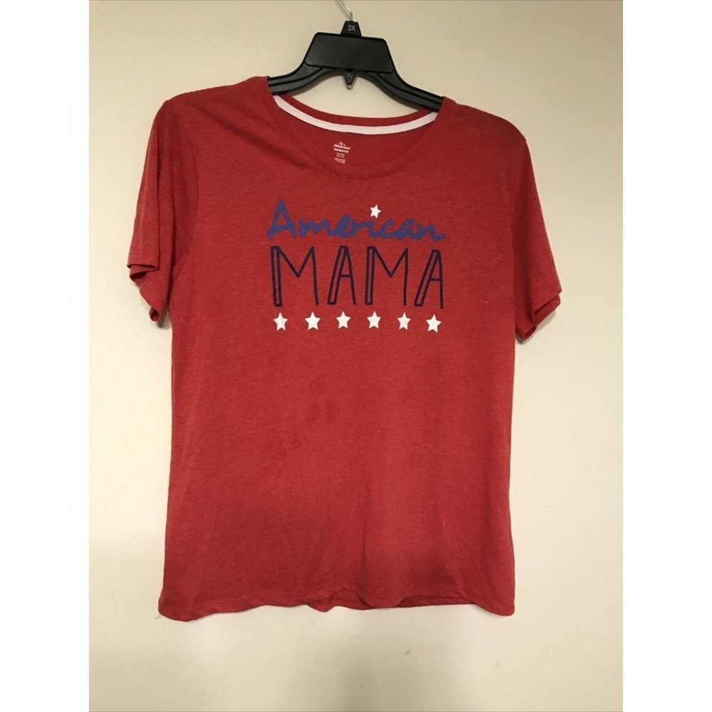 Celebrate Patriotic American Mama Shirt Size Xl Color Red